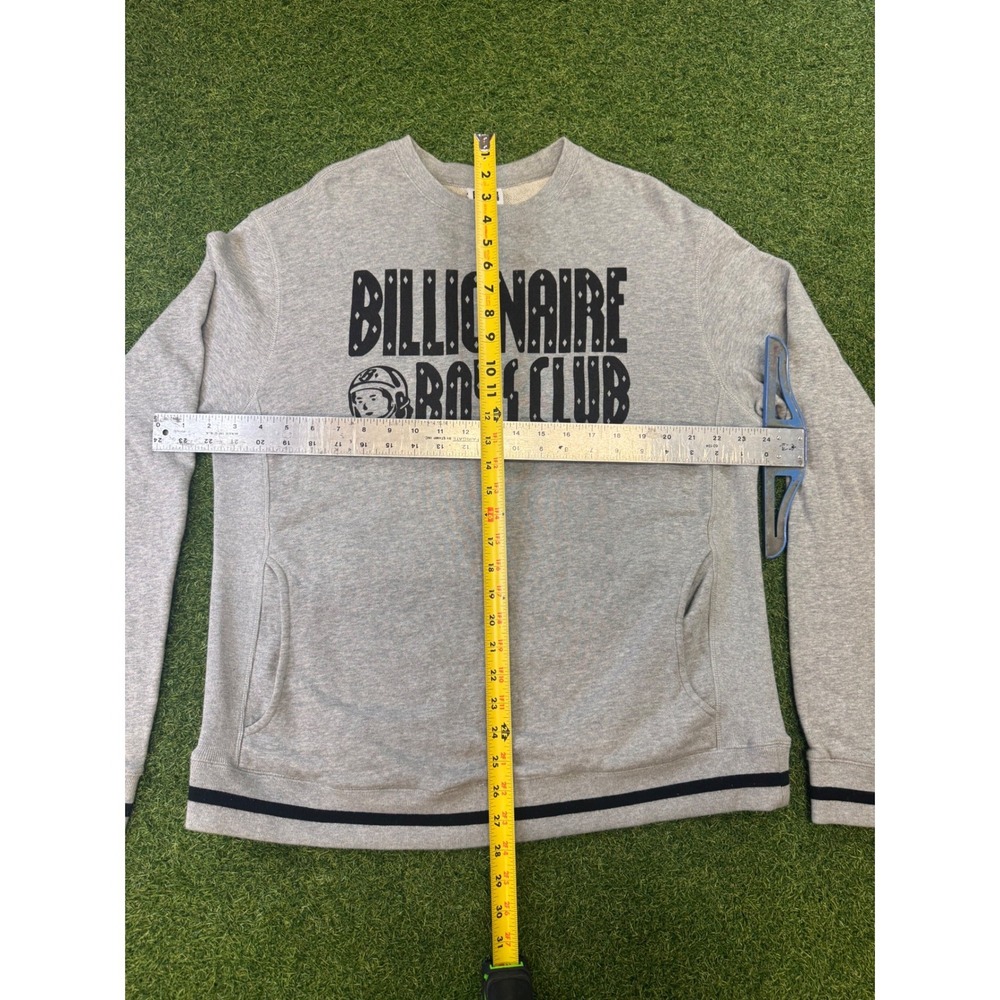Billionaire Boys Club BBC Arch Logo Sweatshirt Gray Mens Large Side Pockets - Picture 6 of 8